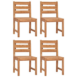 Maison Chic Lot de 4 Chaises de jardin,Fauteuil d'extérieur Bois de teck solide -MN30325