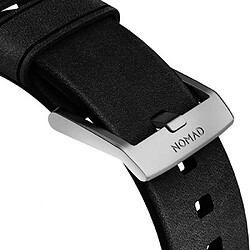 Acheter Nomad Bracelet Cuir Horween pour Apple Watch 42-44-45mm Noir / Argent