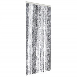 vidaXL Moustiquaire Blanc et gris 100x220 cm Chenille