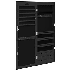 Acheter vidaXL Armoire à bijoux avec miroir murale noir 37,5x10x106 cm