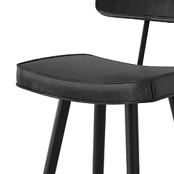 Acheter Rendez Vous Deco Chaise de bar Texas grise/noire 75.5 cm (lot de 2)