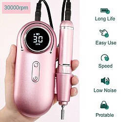 Universal Perceuse à ongles rechargeable 30000rpm Meuleuse multifonction Manucure Manucure Documents Clouds Portable Cloud Access Equipment | Perceuse à ongles électrique (rose)