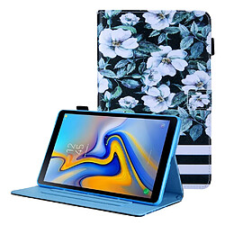 Etui en PU texture croisée avec support et porte-carte Fleur de poirier pour votre Samsung Galaxy Tab A8 10.5 2021 SM-X200/X205