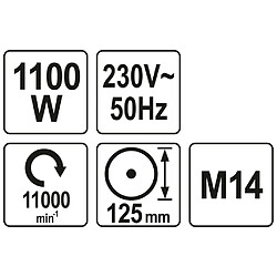 Avis YATO Meuleuse d'angle 1100 W