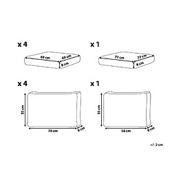 Avis Beliani Set de housses de coussin d'extérieur blanc cassé MESSINA