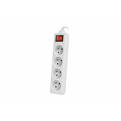 Avis Lanberg Power strip 1.5m, white, 4 sockets, with switch, cle made of solid copper