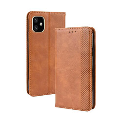 Wewoo Housse Coque Étui en cuir à boucle magnétique avec rétro pour Crazy Horse Texture horizontale Apple iPhone 11 Pro Maxavec support et fentes cartes et cadre photo Marron