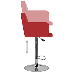 Acheter vidaXL Tabourets de bar lot de 2 rouge similicuir