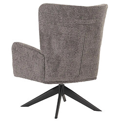 Acheter Mendler Fauteuil lounge HWC-N65, fauteuil cocktail fauteuil rembourré fauteuil relax, pivotant, tissu/textile chenille métal ~ gris foncé