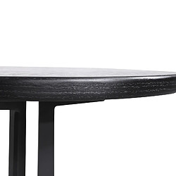 Avis Table d'Appoint en Bois et Métal Ronde Oslo Pärumm Noir Ø45x45 cm