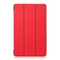 Etui en PU triple pli avec support rouge pour votre Huawei MediaPad M5 Lite 8