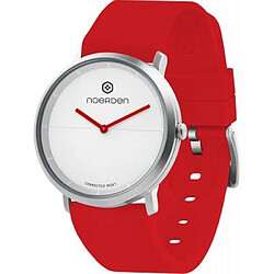 NOERDEN Montre Connectée Hybride Waterproof 5ATM Life 2 avec Bracelet en Silicone Rouge