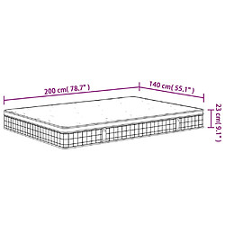 vidaXL Matelas à ressorts bonnell moyen 140x200 cm pas cher