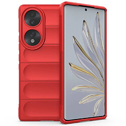 Htdmobiles Coque pour Huawei Honor 70 5G - housse etui silicone gel fine + film ecran - ROUGE