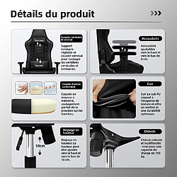 Avis Lexzurn Chaise Gaming Charge 150kg, Fauteuil Bureau Ergonomique, Assise De 56cm