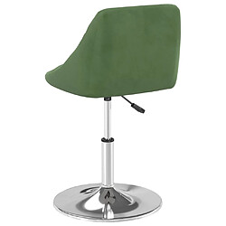 Acheter vidaXL Chaises pivotantes à manger lot de 4 Vert foncé Velours