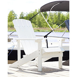 Beliani Chaise de jardin ADIRONDACK Bois d'ingénierie Blanc