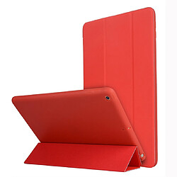 Wewoo Housse Étui Coque Pour iPad 10,2 pouces TPU Horizontal en cuiravec support à trois rabats Rouge