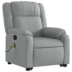 Avis vidaXL Fauteuil de massage inclinable Gris clair Tissu