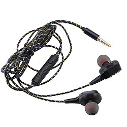 Universal Écoute câblée Bass Bass Dual Drive Stéréo Écoute auriculaire Microphone