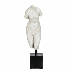 BigBuy Home Sculpture Buste Blanc Noir 14 x 11 x 43 cm