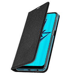 Etui Oppo AX7 Effet Croisillons Porte-carte Fonction Support Bigben - Noir