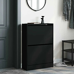 Avis Maison Chic Armoire à chaussures | Meuble de rangement à chaussures Meuble d'Entrée noir 60x21x87,5 cm bois d'ingénierie -MN97845