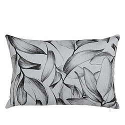 BigBuy Home Coussin Polyester Coton Blanc Noir Volets 45 x 30 cm