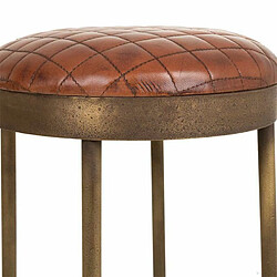 Avis Tabouret Alexandra House Living Marron Cuir Laiton Fer 41 x 82 x 41 cm