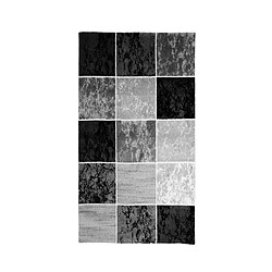 Thedecofactory METRO - Tapis à motifs cubes noir 80x150 