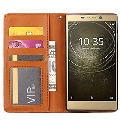 Acheter Wewoo Housse Coque Étui en cuir Flip à texture horizontale pour Sony Xperia L2avec cadre photo et supportlogements cartes et porte-monnaie Marron