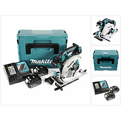 Makita DHS 680 RFJ Scie circulaire sans fil 18V Ø 165 mm + Boîtier MAKPAC 3 + 2x Batteries BL1830 3,0 Ah + Chargeur DC18RC