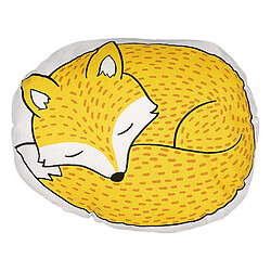 Beliani Coussin DHANBAD Coton 50 x 40 cm Animal Jaune