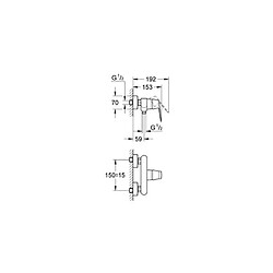 mitigeur de douche - grohe eurosmart cosmopolitan - chromé - grohe 32838000