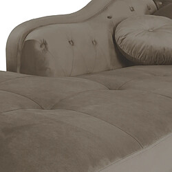 Avis Canapé d'angle Gauche Empire Velours Taupe style Chesterfield