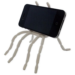 Totalcadeau Support araignée spider pour appareils mobiles smartphone blanc