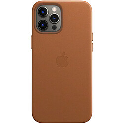 Apple Coque Leather MagSafe pour l'iPhone 12 Pro Max - Saddle Brown