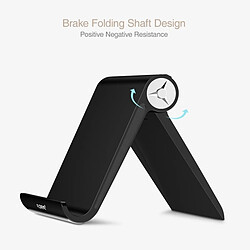 Wewoo Support Holder noir pour iPad, iPhone, Galaxy, Huawei, Xiaomi, HTC, Sony, et d'autres Téléphones Mobiles ou Tablettes 0-100 Degrés Pivotant ABS Réglable Stand Téléphone de pas cher