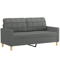 Acheter Maison Chic Ensemble de canapés 2 pcs avec coussins, Canapé droit Sofa pour Salon Gris foncé Tissu -GKD920809