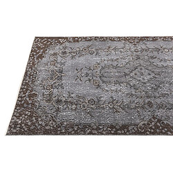 Avis Vidal Tapis de laine 206x112 gris Ultra Vintage