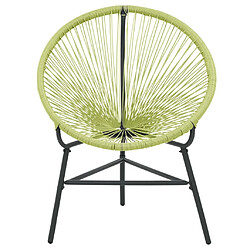 Avis Maison Chic Chaise de jardin - Fauteuil d'extérieur Acapulco Résine tressée Vert -MN77604