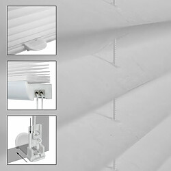 Acheter ECD Germany Store Plissé 100 x 150 cm Blanc avec Klemmfix sans perçage pour Fenêtre Protection solaire Rideau facile à