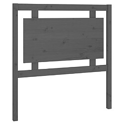 Maison Chic Tête de lit scandinave pour lit adulte,Meuble de chambre Gris 95,5x4x100 cm Bois massif de pin -MN69684