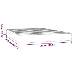 vidaXL Matelas de lit à ressorts ensachés 140x210x20 cm velours pas cher