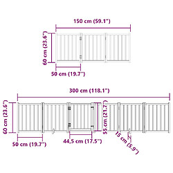 vidaXL Barrière pour chien porte pliable 12 panneaux bois de peuplier pas cher