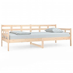 vidaXL Lit de jour sans matelas bois de pin massif 90x200 cm