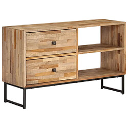 Helloshop26 Meuble télé buffet tv télévision design pratique bois de teck recyclé 90 cm 2502032