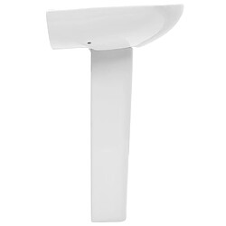 Avis vidaXL Vasque autoportant avec socle Céramique Blanc 650x520x200 mm