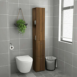 Avis Maison Chic Armoire de bain,Meuble de rangement de salle de bain,Meuble haut chêne marron 25x26,5x170 cm bois d'ingénierie -GKD237793