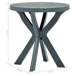 vidaXL Table de bistro Blanc Ø70 cm Plastique pas cher